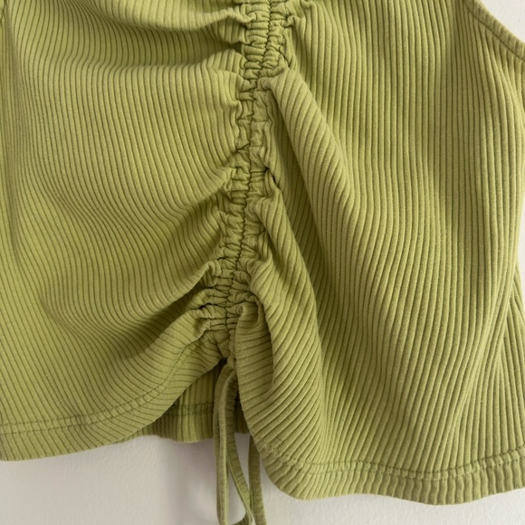 Callahan Light Green Ruched Tank Top - Picture 3 of 4